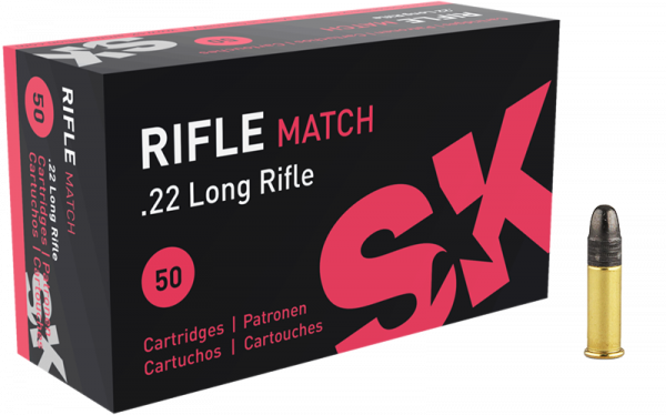 SK Rifle Match .22 LR LRN 40 grs Kleinkaliberpatronen