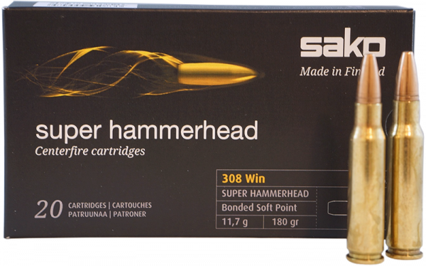 Sako Super Hammerhead .308 Win 180 grs Büchsenpatronen