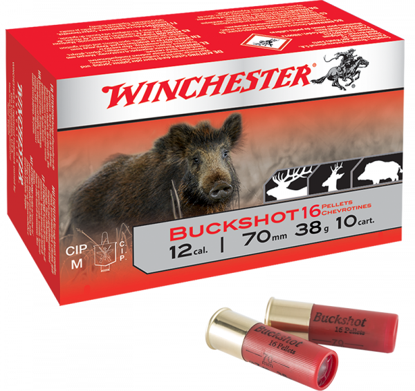 Winchester Standard Buckshot 12/70 38 gr Schrotpatronen 1