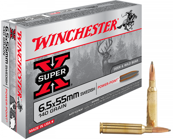 Winchester Super X 6,5x55 SE Winchester Power Point 140 grs Büchsenpatronen