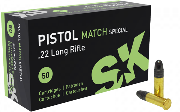 SK Pistol Match Special .22 LR LRN 40 grs Kleinkaliberpatronen