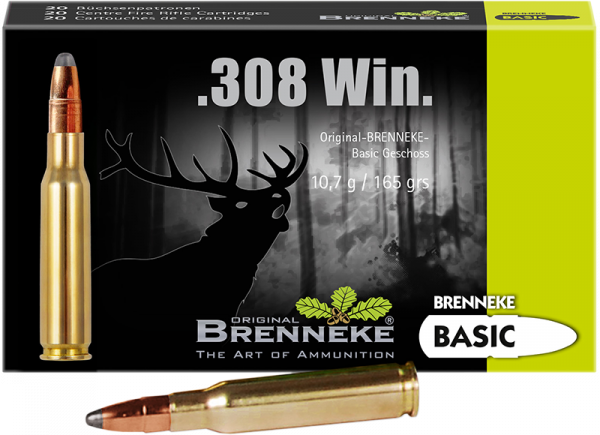Brenneke BASIC .308 Win 165 grs Büchsenpatronen