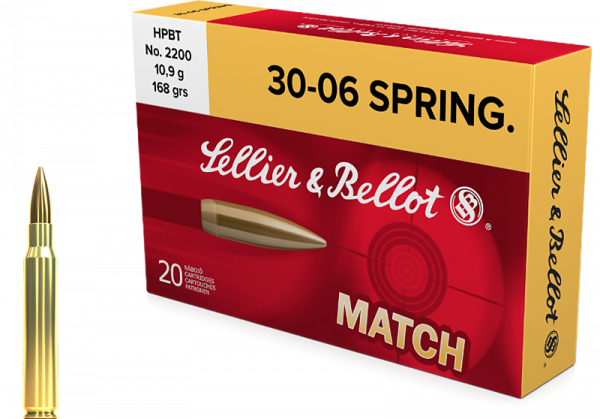 Sellier & Bellot SMK .30-06 Springfield Sierra MatchKing 168 grs Kleinkaliberpatronen