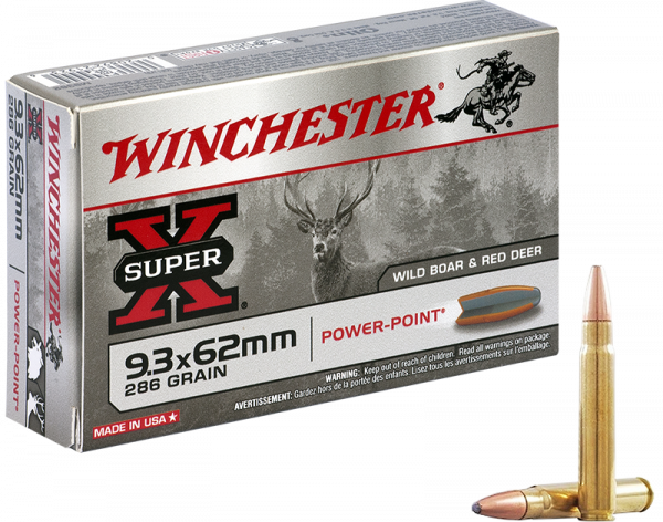 Winchester Super X 9,3x62 Winchester Power Point 286 grs Büchsenpatronen