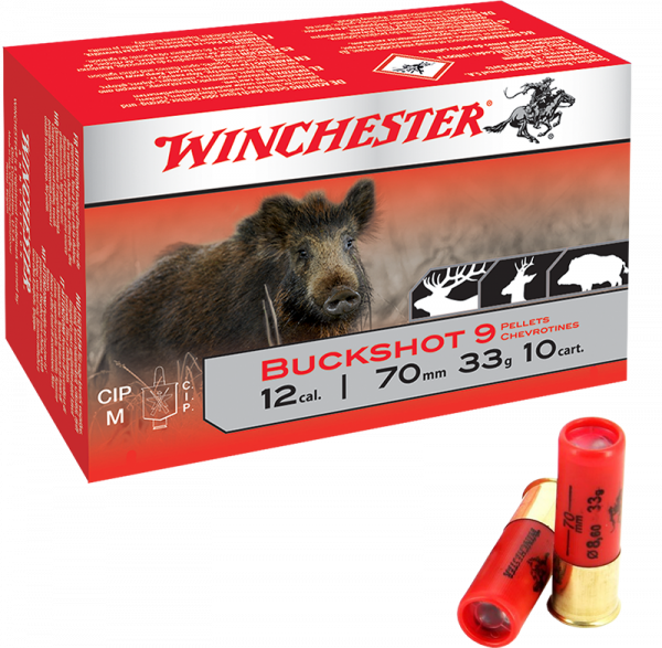 Winchester Standard Buckshot 12/70 33,3 gr Schrotpatronen