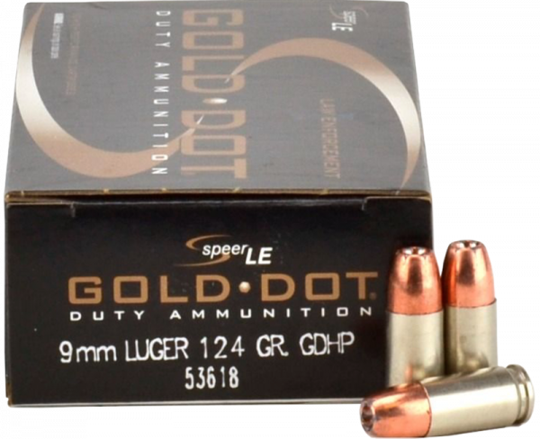 Speer LE Gold Dot Duty 9mm Luger (9x19) Speer Gold Dot HP 124 grs Pistolenpatronen
