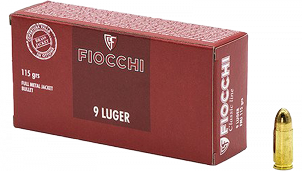Fiocchi Classic 9mm Luger (9x19) FMJ 115 grs Pistolenpatronen