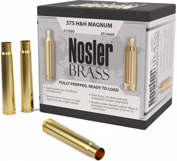 Nosler Premium Brass .375 H&H Mag Langwaffen Hülsen
