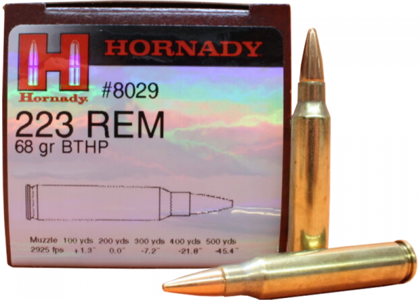 Hornady Match .223 Rem BTHP 68 grs Büchsenpatronen