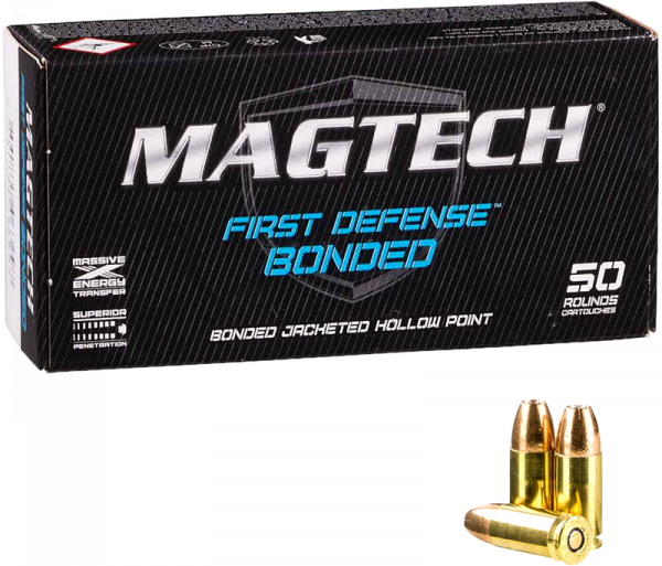Magtech First Defense Boden 9mm Luger (9x19) JHP Bonded 124 gas Pistolenpatronen