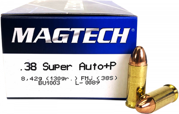 Magtech Standard .38 Super +P FMJ 130 grs Pistolenpatronen