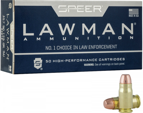 Speer LE Lawman .357 SIG TFMJ Flat 125 grs Pistolenpatronen