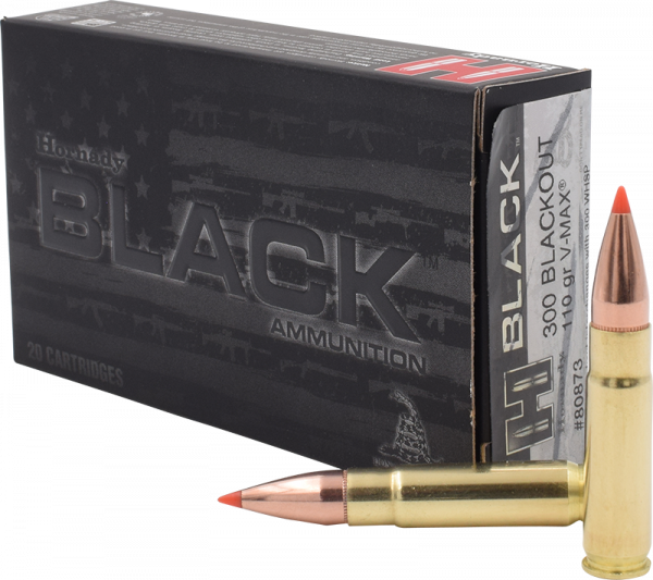 Hornady BLACK .300 AAC Blackout V-Max 110 grs Bchsenpatronen