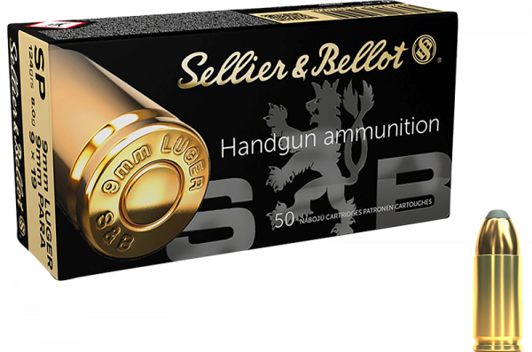 Sellier & Bellot Standard 9mm Luger (9x19) SP 124 grs Pistolenpatronen