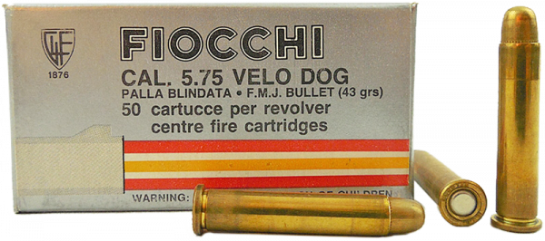 Fiocchi Old Time 5,75mm Velodog  FMJ 43 grs Revolverpatronen