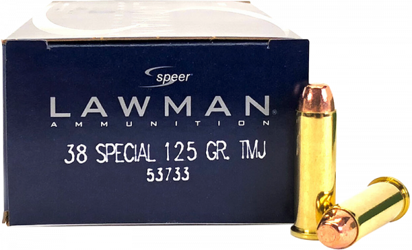 Speer LE Lawman .38 Special +P TFMJ Flat 125 grs Revolverpatronen
