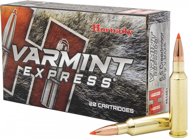 Hornady Varmint Express 6,5mm Creedmoor V-Max 95 grs Bchsenpatronen