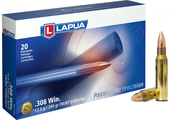 Lapua Subsonic .308 Win 200 grs Büchsenpatronen