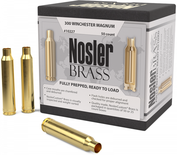 Nosler Premium Brass .300 Win Mag Langwaffen Hülsen