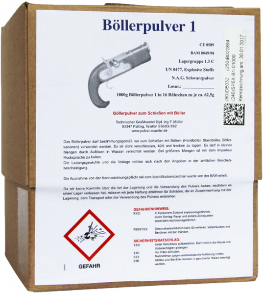 POW-EX B1 Safety Tubes Schwarzpulver