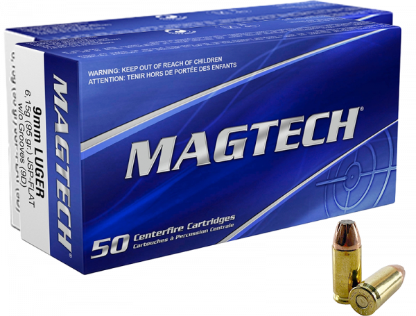 Magtech Standard 9mm Luger (9x19) SJSP Flat 95 grs Pistolenpatronen 1