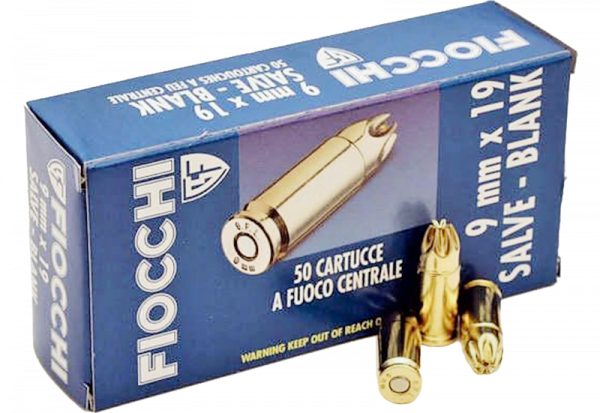 Fiocchi 9mm Luger (9x19) Blank Pistolenpatronen