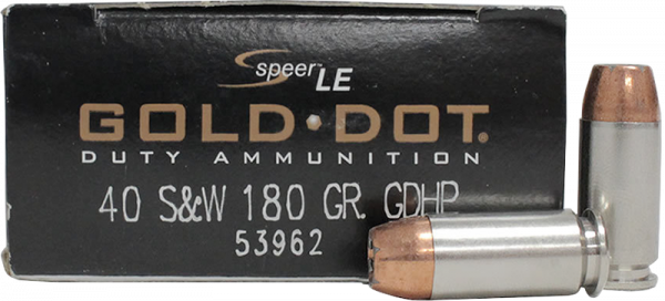 Speer LE Gold Dot Duty .40 S&W Speer Gold Dot HP 180 grs Pistolenpatronen