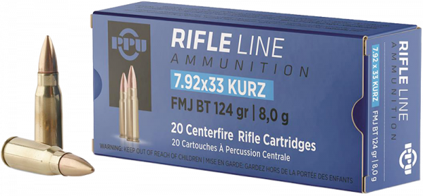 Prvi Partizan Rifle Line 7,92x33 Kurz BTFMJ 124 grs Büchsenpatronen