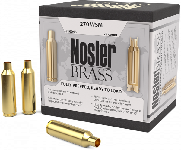 Nosler Premium Brass .270 WSM Langwaffen Hülsen