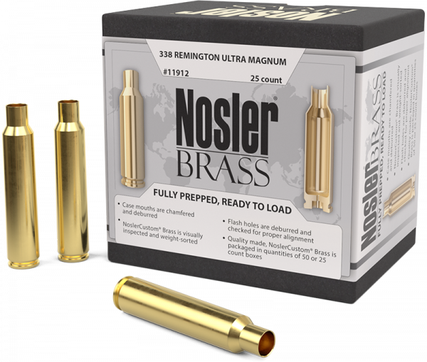 Nosler Premium Brass .338 Rem Ultra Mag Langwaffen Hülsen