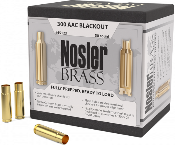 Nosler Premium Brass .300 AAC Blackout Langwaffen Hülsen