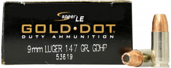 Speer LE Gold Dot Duty 9mm Luger (9x19) Speer Gold Dot HP 147 grs Pistolenpatronen