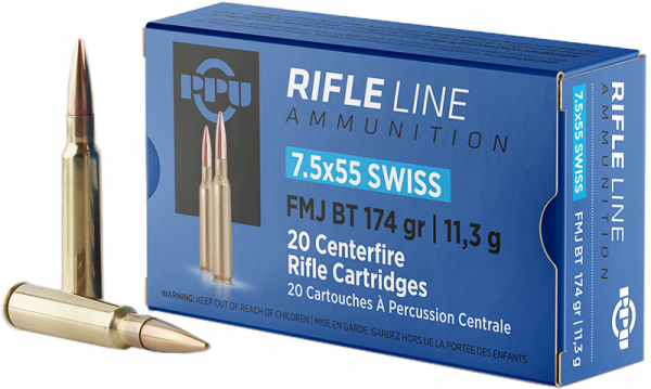 Prvi Partizan Rifle Line 7,5x55 Swiss BTFMJ 174 grs Büchsenpatronen 1