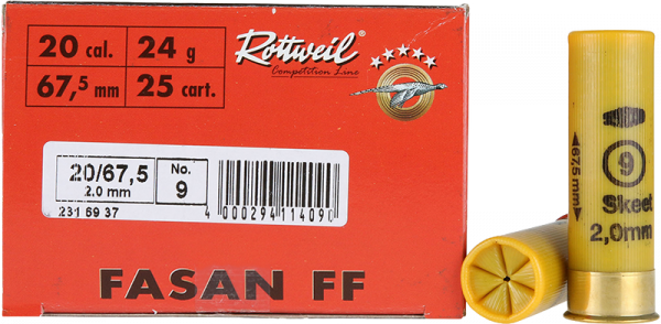 Rottweil Fasan FF 20/67,5 24 gr Schrotpatronen 1