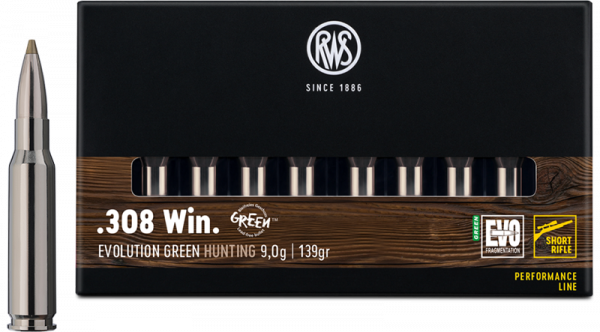 RWS Evolution Green Short Rifle .308 Win EVO Green 139 grs Büchsenpatronen