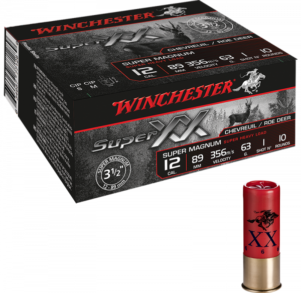 Winchester Super XX Magnum 12/89 63 gr Schrotpatronen 1