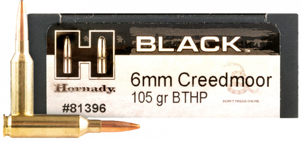 Hornady BLACK 6mm Creedmoor BTHP 105 grs Büchsenpatronen