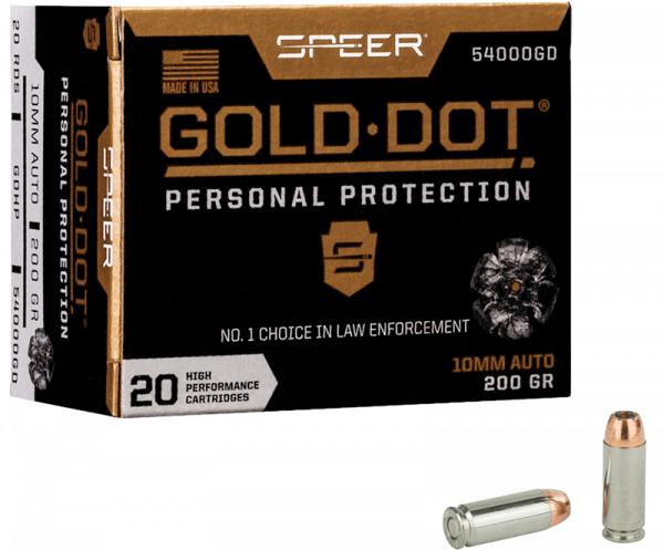 Speer Gold Dot Personal Protection 10mm Auto Speer Gold Dot HP 200 grs Pistolenpatronen