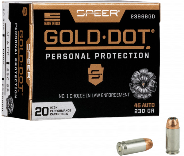Speer Gold Dot Personal Protection .45 ACP Speer Gold Dot HP 230 grs Pistolenpatronen
