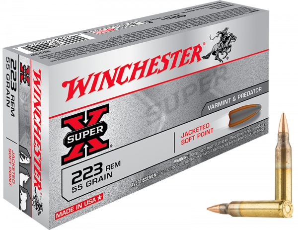 Winchester Super X .223 Rem JSP 55 grs Büchsenpatronen