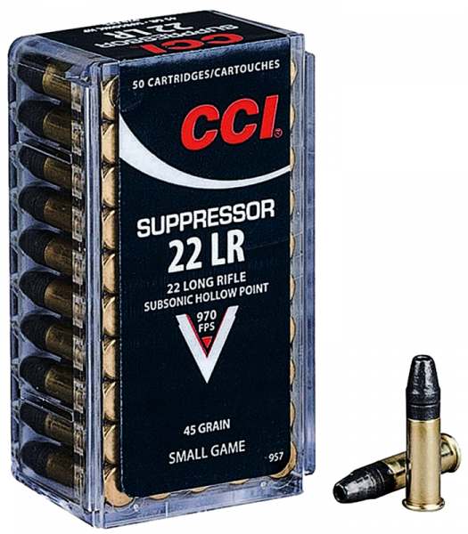 CCI 22 Suppressor .22 LR HP 45 grs Kleinkaliberpatronen
