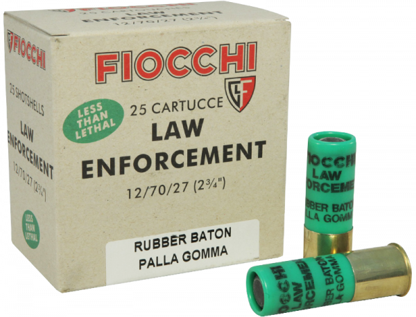 Fiocchi Less Than Lethal Line 12/70 Rubber Baton 73 grs Flintenlaufgeschoss
