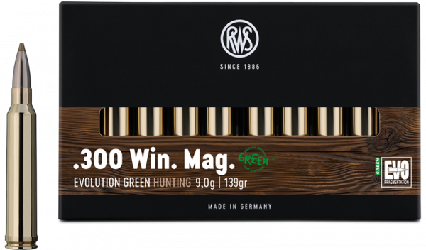 RWS Evolution Green .300 Win Mag EVO Green 139 grs Büchsenpatronen