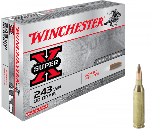 Winchester Super X .243 Win JSP 80 grs Büchsenpatronen
