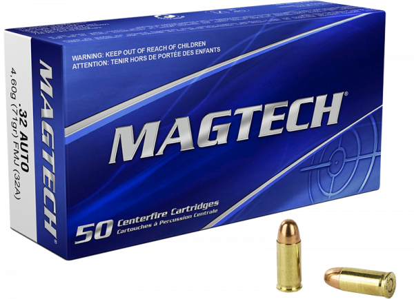 Magtech Standard 7,65mm Browning (.32 ACP) FMJ 71 grs Pistolenpatronen