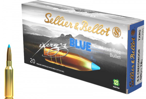 Sellier & Bellot eXergy Blue 6,5mm Creedmoor TXRG 120 grs Büchsenpatronen